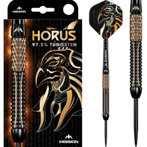Mission Horus Darts – Steel Tip – 97.5% Tungsten – Black & Bronze Electro 25g