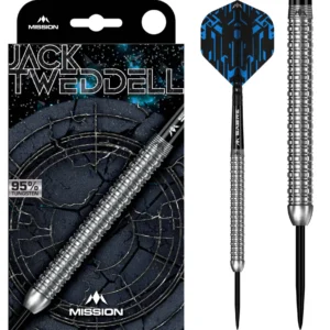 Mission Jack Tweddell Darts – Steel Tip – 95% Tungsten – Silver 26g