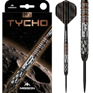 Mission Tycho Darts – Steel Tip – 95% Tungsten – Black & Bronze PVD 26g
