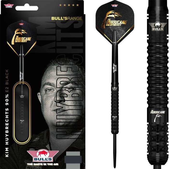 Bull's Kim Huybrechts E2 Full Black 90% - Dartpijlen 23g