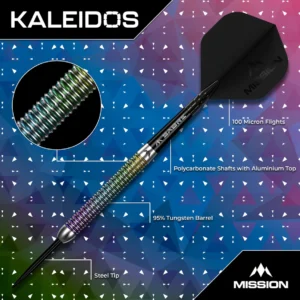 Mission Kaleidos Darts – Steel Tip – 95% Tungsten 23g