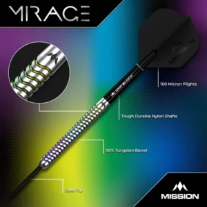 Mission Mirage Darts – Steel Tip – 90% Tungsten 23g